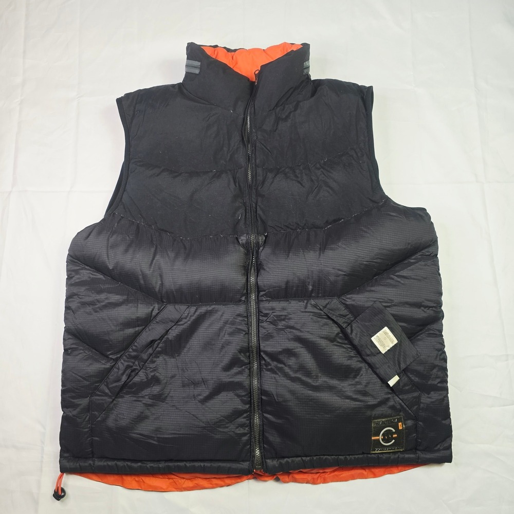 Nautica Men's Competition Reversible Puffer Vest XXL Black Orange Duck Down A22 - Picture 4 of 15